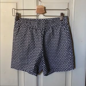 Jcrew shorts, black and white, size 0